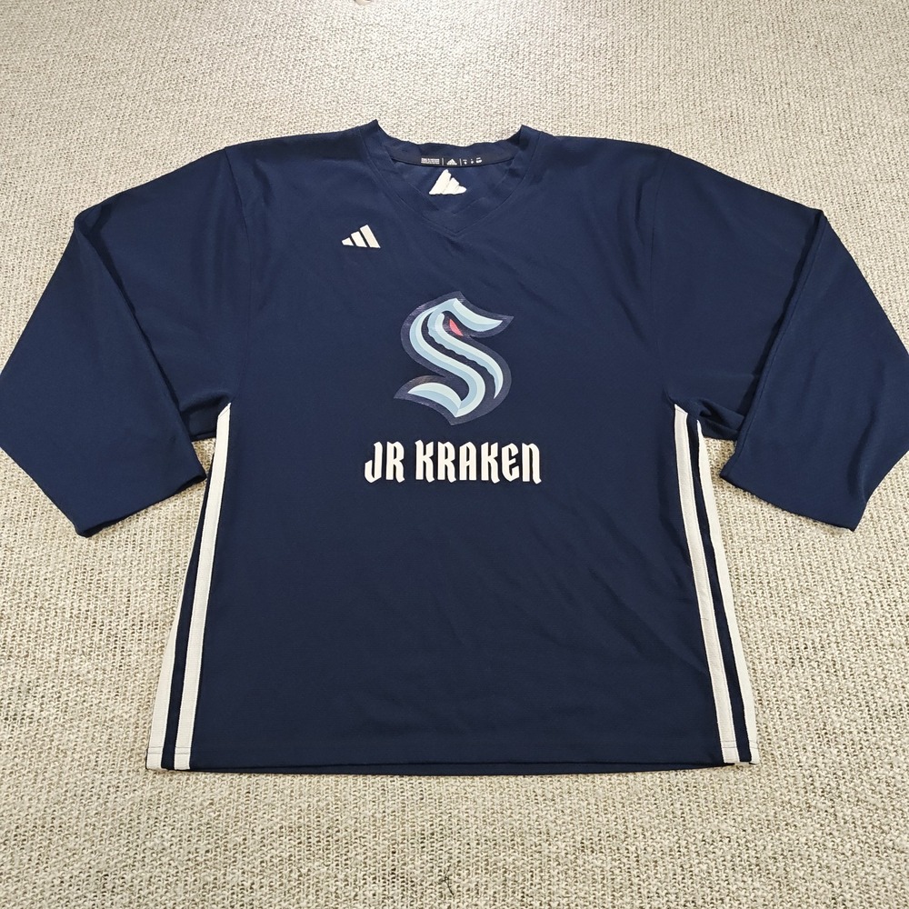 Adidas Seattle Kraken‎ Jr Ice Hockey Jersey NHL Adult Size Small Blue